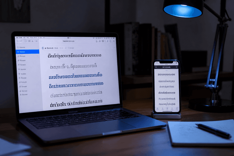 Fancy text generator showing Unicode font styles